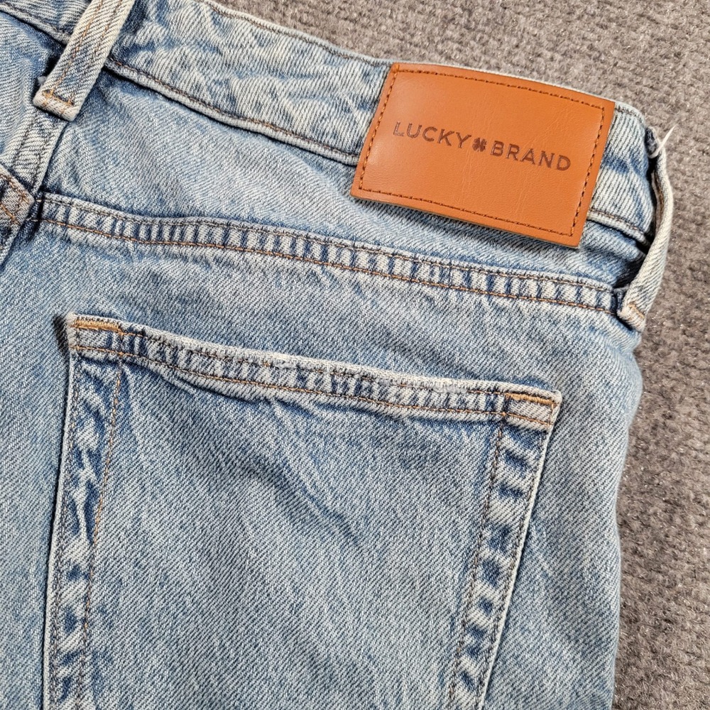 Lucky Brand The Baggy Jeans Women 4/27 R Light Wash Wide Leg Denim